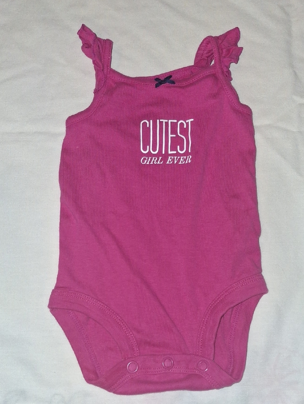 Carter's Pink "Cutest Girl Ever" Sleeveless One-Piece
